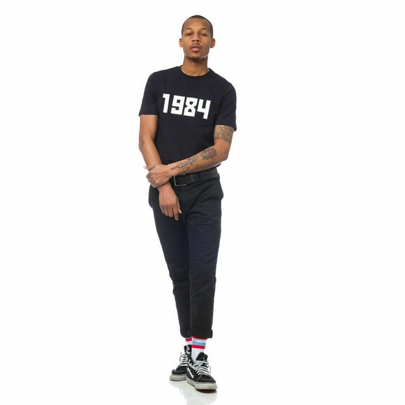 Gosha Rubchinskiy 1984 Logo T-shirt Tee BLACK TEXT Cotton DSM S/S 16 Russian tee - Picture 4 of 4